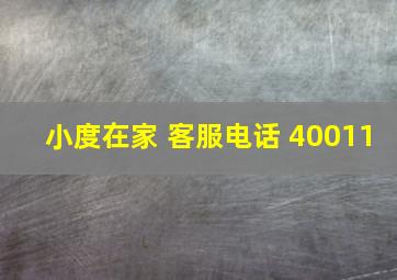 小度在家 客服电话 40011